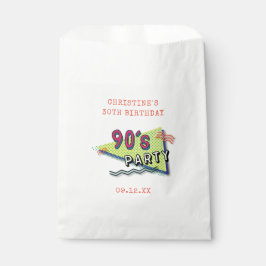 Bolsa De Papel Bolsas de favoritos de patrón de FIESTA de 90