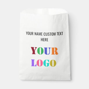 Bolsa De Papel Bolsas de favoritos de texto para el logotipo y el