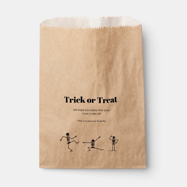 Bolsa De Papel Bolsas de regalo de Halloween Social Distance (Anverso)