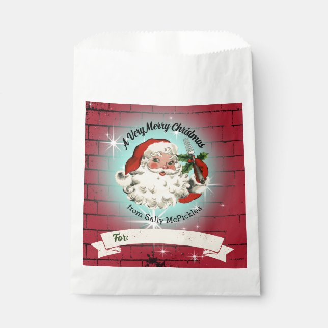 Bolsa De Papel Bolsas de regalo de panadería Galletas de Navidad  (Anverso)