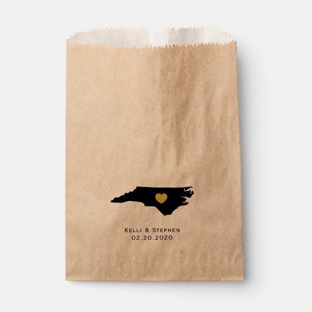 Bolsa De Papel Bolsas de regalo para el trato favorito de la boda (Anverso)