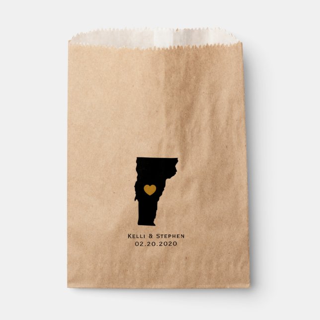 Bolsa De Papel Bolsas de regalo para los bodas de Vermont (Anverso)