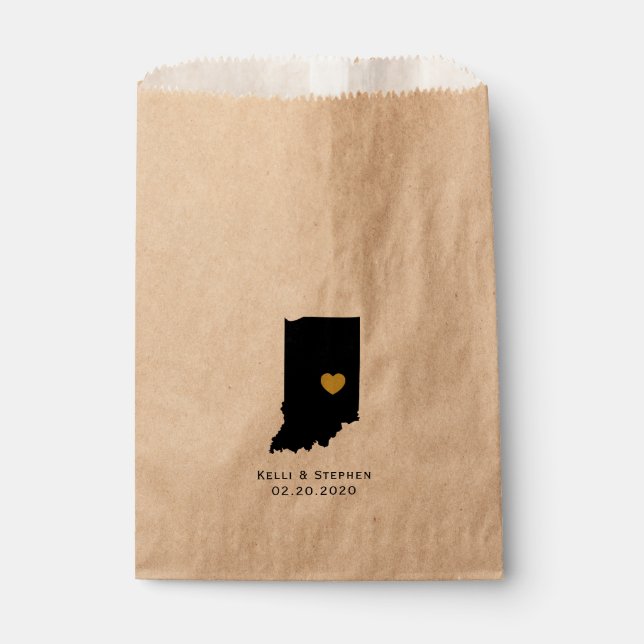 Bolsa De Papel Bolsas de regalo y bodas de Indiana Wedding Favor  (Anverso)