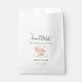 Bolsa De Papel Bolsas de Tea Favor Bolsa de boda rosa floral