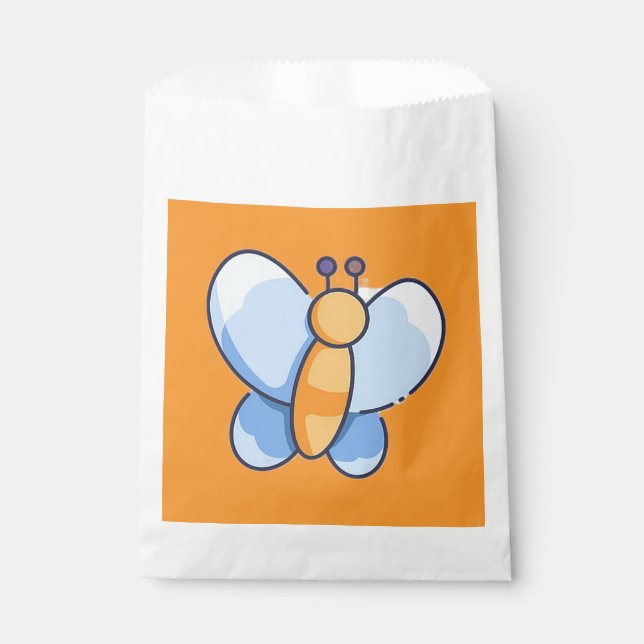 Bolsa De Papel Bolsas favoritas de baño de mariposa feliz (Anverso)