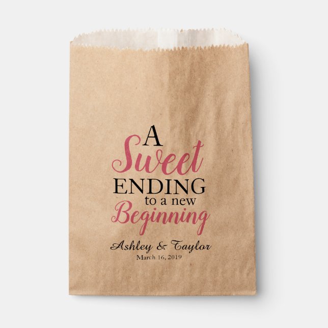 Bolsa De Papel Bolsas favoritas de bodas (Anverso)