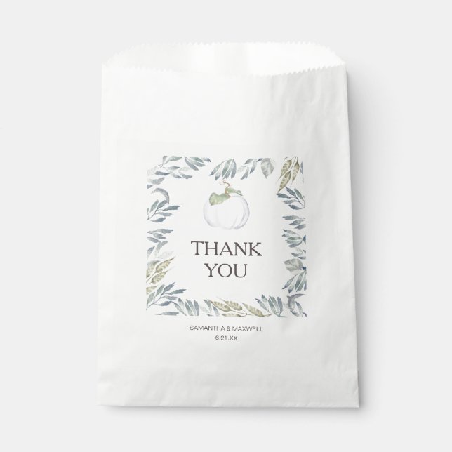 Bolsa De Papel Bolsas favoritas de calabaza blanca (Anverso)