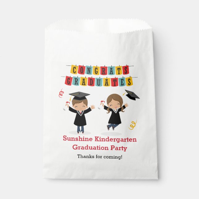 Bolsa De Papel Bolsas favoritas de graduación con saltos de Chica (Anverso)