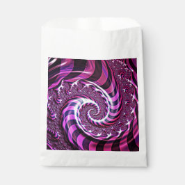 Bolsa De Papel Bolsas favoritas de la ilusión espiral rosa y negr