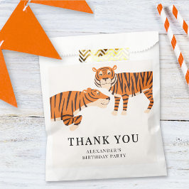 Bolsa De Papel Bolsas favoritas de los niños del tigre de safari