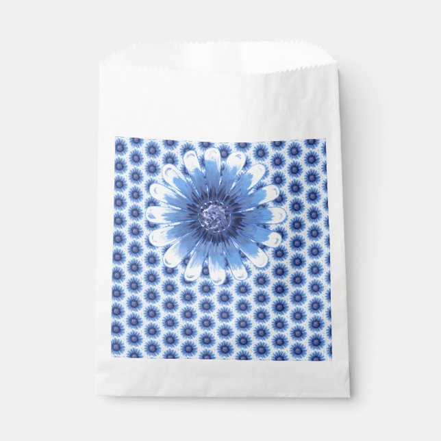 Bolsa De Papel Bolsas favoritas de margarita azul (Anverso)