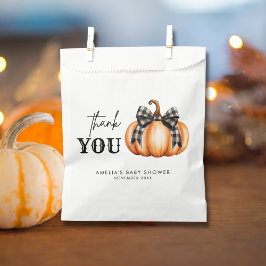 Bolsa De Papel Bolsas favoritas modernas de calabaza de otoño