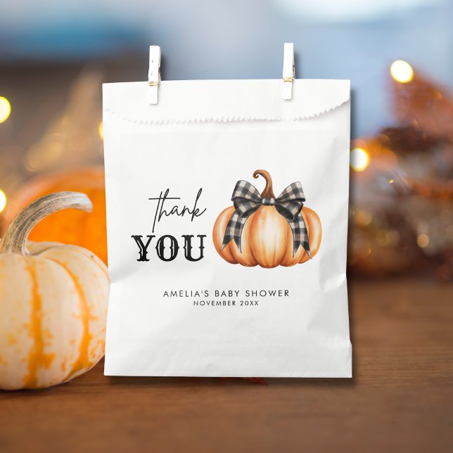 Bolsa De Papel Bolsas favoritas modernas de calabaza de otoño (Subido por el creador)