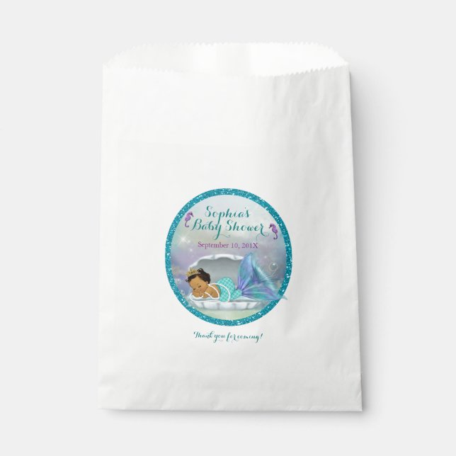 Bolsa De Papel Bolsas Mermaid Baby Favor MEDIUM 136 (Anverso)