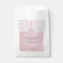 Bolsa De Papel Bolsas Pink Elegant Lace Favorito