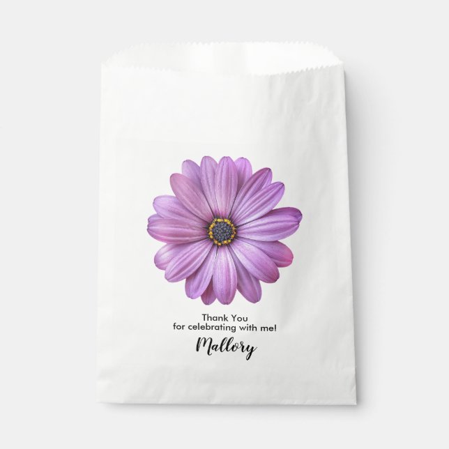 Bolsa De Papel Bolsas Purple Daisy Favor (Anverso)