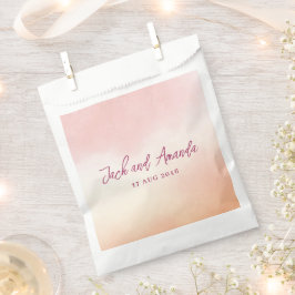 Bolsa De Papel Bolso de Favor de Boda Romántica acuarela colorida
