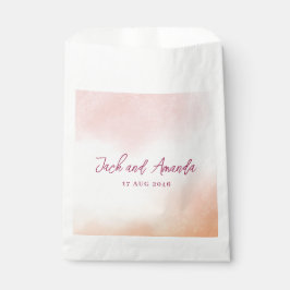 Bolsa De Papel Bolso de Favor de Boda Romántica acuarela colorida