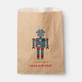 Bolsa De Papel Bolso de papel Robot Boy Party Favor