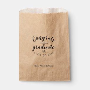 Bolsa De Papel Bolso graduado personalizado del favor de Congrats