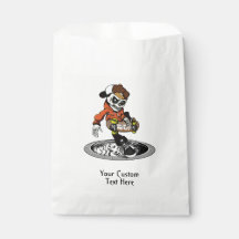 Bolsos de favores de texto de Zombie Skater person