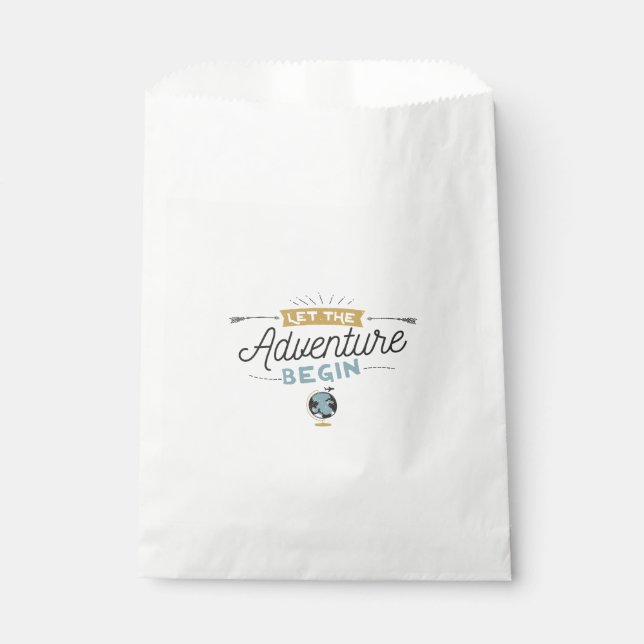 Bolsa De Papel Bolsos de favoritas de Adventure Baby Shower (Anverso)