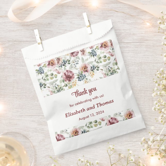 Bolsa De Papel Bolsos de favoritas de papel floral romántico vint (Cortado)