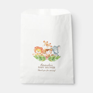 Bolsa De Papel Bolsos del favor de Baby Shower de la selva del