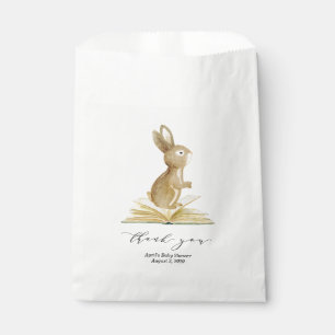 Bolsa De Papel Bolsos del favor del conejito y del libro del beb