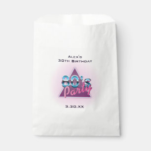 Bolsa De Papel Bolsos retros del favor de fiesta de los años 80