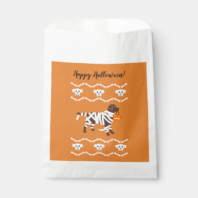 Bolsa De Papel Bomba de chocolate de Halloween Labrador (Anverso)
