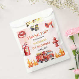 Bolsa De Papel Bombero de camión Fiesta de cumpleaños