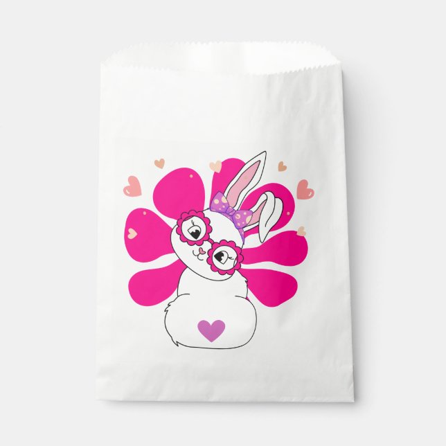 Bolsa De Papel Bonito de conejo de pascua lindo (Anverso)