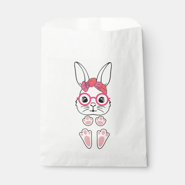 Bolsa De Papel Bonito de conejo de pascua lindo (Anverso)