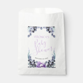 Bolsa De Papel Bonito Floral Berry Purple Baby Shower