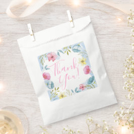 Bolsa De Papel Bonito Spring Floral Pastel Gracias Baby Shower