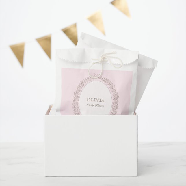 Bolsa De Papel Bonjour Bebe French Patisserie Baby Shower Pink (Fiesta)