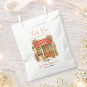 Bolsa De Papel Bonjour Bebe Paris French Cafe Baby Shower