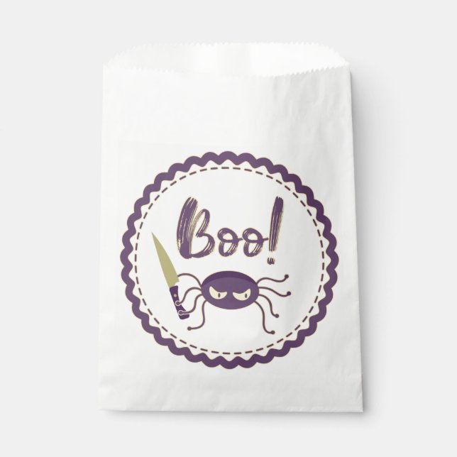 Bolsa De Papel Boo divertido personaje de araña de Halloween mano (Anverso)