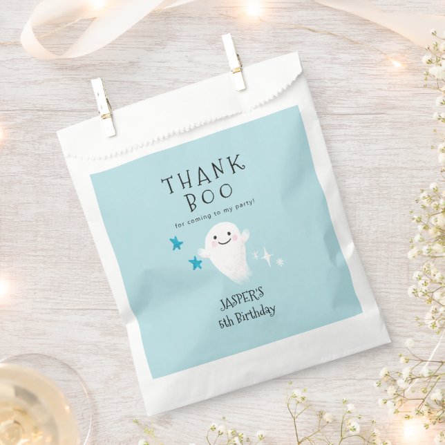 Bolsa De Papel Boo Halloween Boy Birday Party (Cortado)