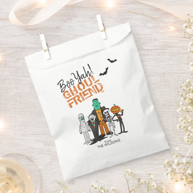 Bolsa De Papel Boo Yah Ghoul Amigo de Halloween Monsters ID684 (Cortado)