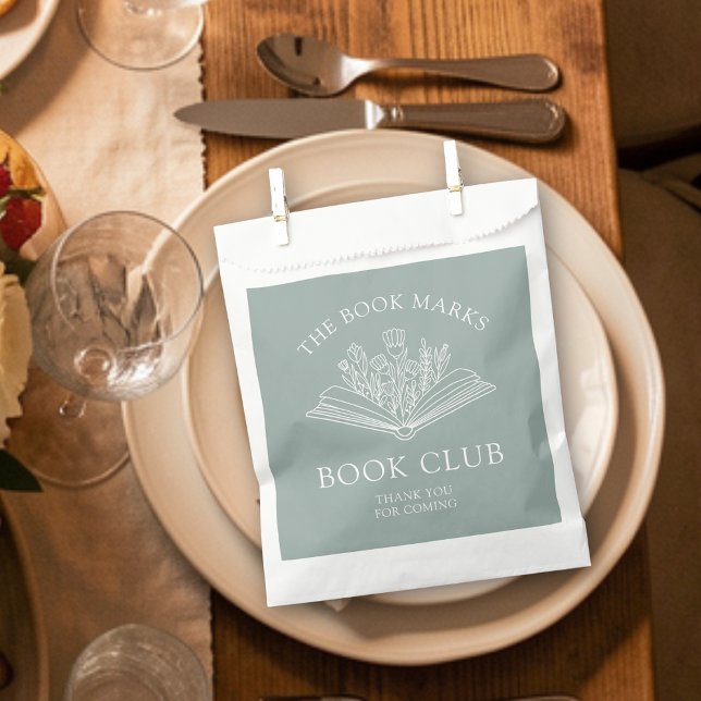 Bolsa De Papel Book Club Name Personalized Thank You (Subido por el creador)