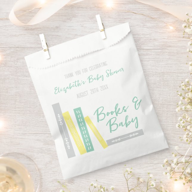 Bolsa De Papel Books Baby Shower (Cortado)