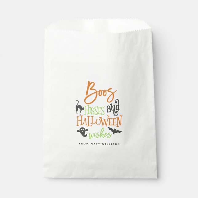 Bolsa De Papel Boos Hisses y los deseos de Halloween (Anverso)