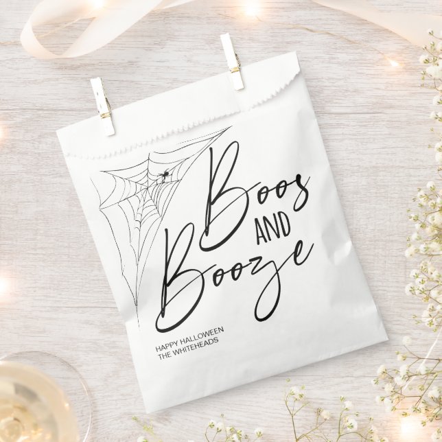 Bolsa De Papel Boos y Booze (Cortado)