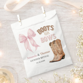 Bolsa De Papel Boots or Bows Western Gender Reveal
