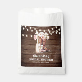 Bolsa De Papel Boots Rustic Cowgirl BRIDAL SHOWER Gracias