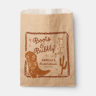 Bolsa De Papel Boots rústicos y mano occidental burbujeante