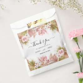 Bolsa De Papel Borde floral Boho