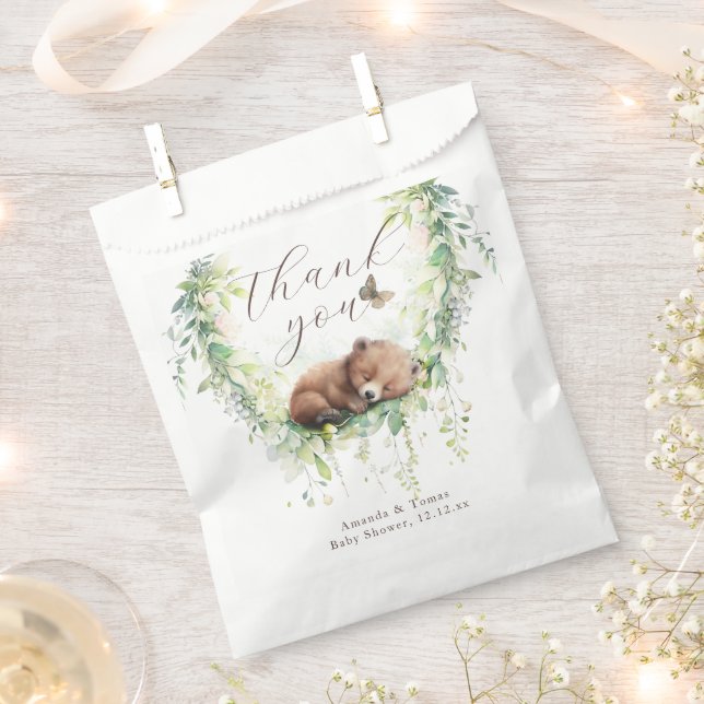 Bolsa De Papel Bosque de animales de bosque vegetación Bebé ducha (Cortado)